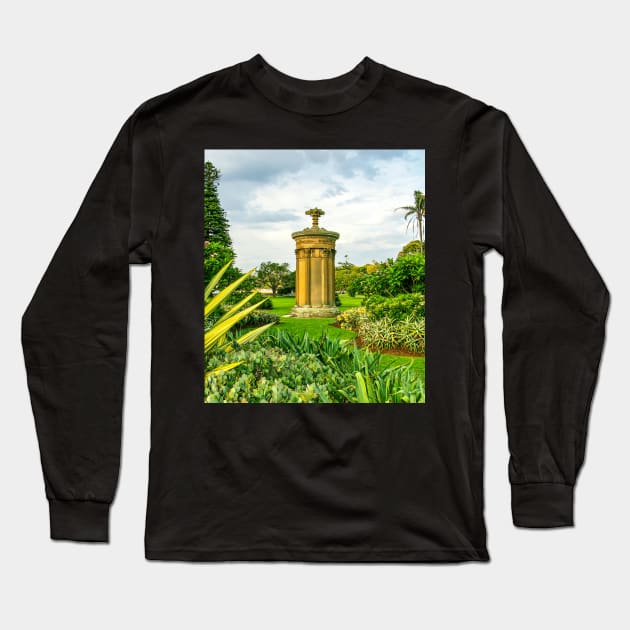 Choragic Monument of Lysicrates, Royal Botanic Gardens, Sydney, NSW, Australia Long Sleeve T-Shirt by Upbeat Traveler